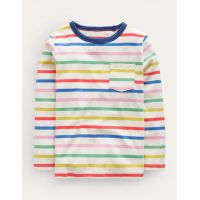 Supersoft Long Sleeve T-shirt - Oatmeal Marl/ Multi Stripe