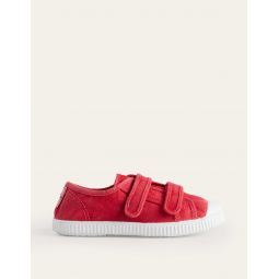 Double Strap Canvas Shoes - Red