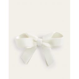 Large Bow Hair Clip - ivory