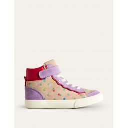 Leather High Tops - Aster Purple