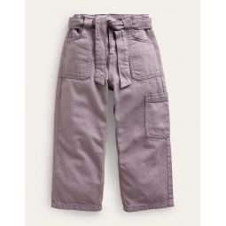 Tie Waist Cargo Pants - Mammoth Breath Purple
