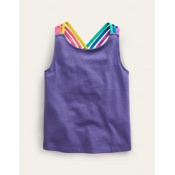 Coloured Strap Tank - Soft Starboard Blue