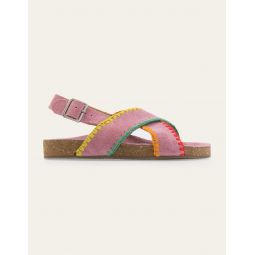 Crossover Sandals - Bright Petal Pink