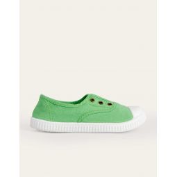 Laceless Canvas Pull-ons - Green