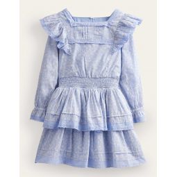 Woven Lace Dress - Brunnera Blue