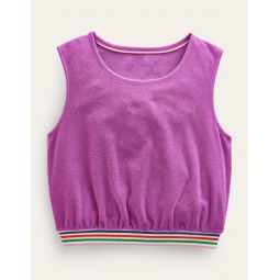 Toweling Tank Top - Radiant Orchid Purple