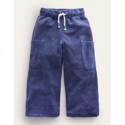 Towelling Cargo Pants - Starboard Blue