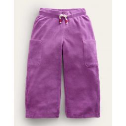 Towelling Cargo Pants - Radiant Orchid Purple