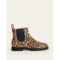 Leather Chelsea Boots - Leopard