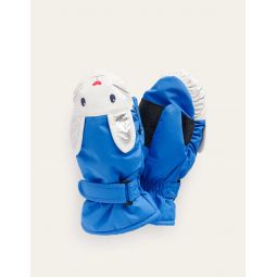 Novelty All Weather Mittens - Blue Bunnies