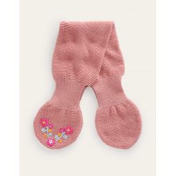 Knitted Keyhole Scarf - French Pink
