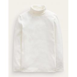 Roll Neck Supersoft T-shirt - Ivory