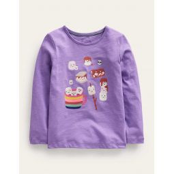 Logo Slub Long Sleeve T-shirt - Purple Marshmallows