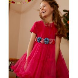 Twirly Tulle Dress - Vibrant Pink
