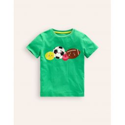Novelty Sports Balls T-shirt - Pea Green Sports
