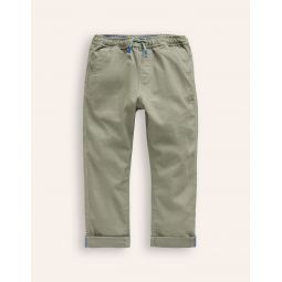 Relaxed Slim Pull-on Pants - Pottery Green
