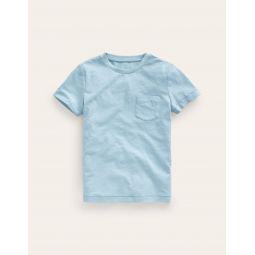 Washed Slub T-shirt - Vintage Blue
