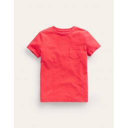 Washed Slub T-shirt - Jam Red