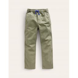 Slim Pull-On Pants - Pottery Green