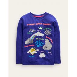 Printed Educational T-shirt - Blue Heron Clouds
