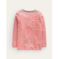 Cosy Brushed Top - Jam Red/Ivory