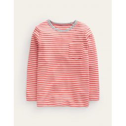 Cosy Brushed Top - Jam Red/Ivory