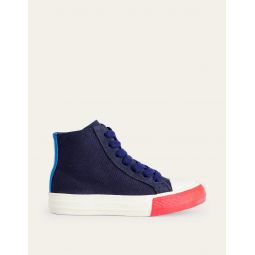 Contrast Canvas High Tops - Navy Blue