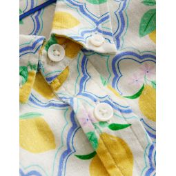 Cotton Linen Shirt - Yellow Lemon Gove
