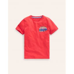 Superstitch Logo T-Shirt - Jam Red Campervan