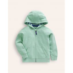 Garment Dye Zip-Through Hoodie - Pistachio Green