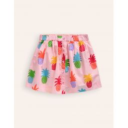 Pull On Twirly Skirt - Blooming Pink Pineapples