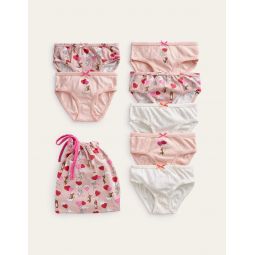 7 Pack Underwear - Pink Bunny Hearts