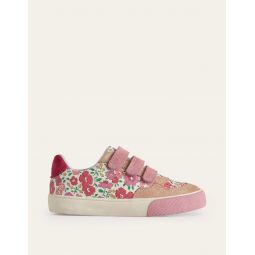 Leather Low Tops - Multi Floral