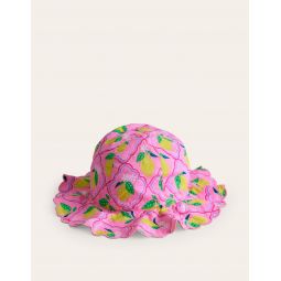 Wide Brimmed Hat - Pink Lemon Grove