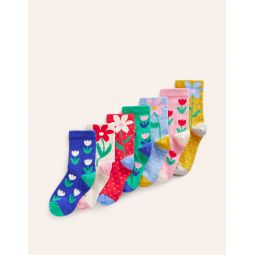 Socks 7 Pack - Multi Flower