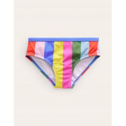 Patterned Bikini Bottoms - Soft Multi Stripe