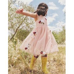 Applique Tulle Dress - Provence Dusty Pink Bugs