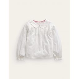 Collared Jersey Top - Ivory