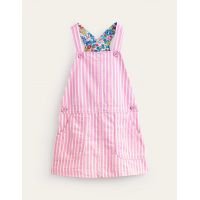 Overall Dress - Cosmic Pink / Ivory Stripe