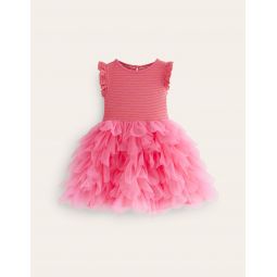 Petal Skirt Tulle Dress - Rose Pink