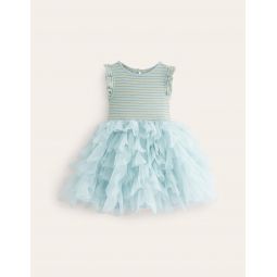Petal Skirt Tulle Dress - Vintage Blue