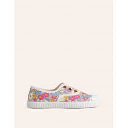 Laceless Canvas Pull-ons - Festival Pink Micro Floral