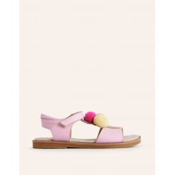 Fun Leather Sandals - Pink Ice Cream
