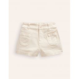 Patch Pocket Shorts - Vanilla White