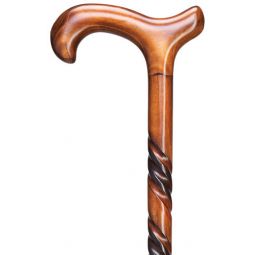 Triple Twist Mens Derby Cane | Scorched Cherry Wood 36 -= canes= galore