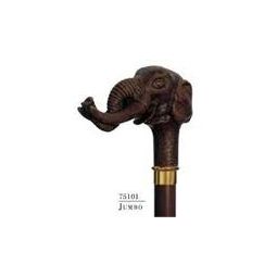 Jumbo the Elephant, molded handle walking stick 36