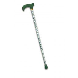 Green Frangipani Adjustable Aluminum Cane 30.5-39.5 |= canes= galore