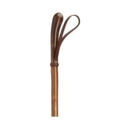 Knotted English Chestnut 36 walking= cane,= with= leather= loop