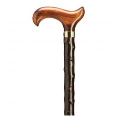 Ladies Country Derby Walking Cane w/Natural Blackthorn shaft, ash wood handle