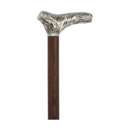 ACANTHUS Leaves - Italian Silver Plated Fritz Handle Cane | Canes Galore Exclusive